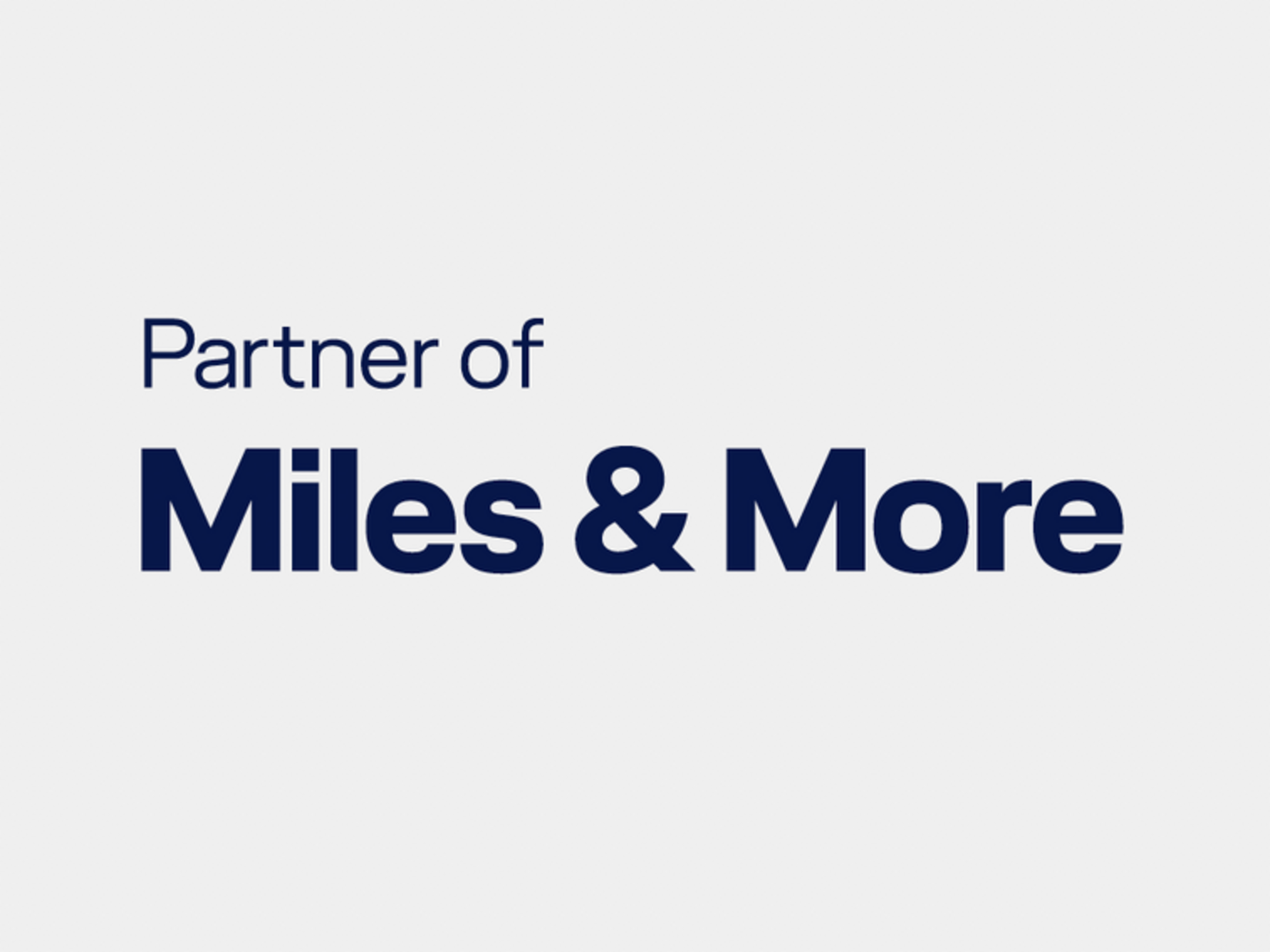 Miles & More Partner Partner of Miles & More